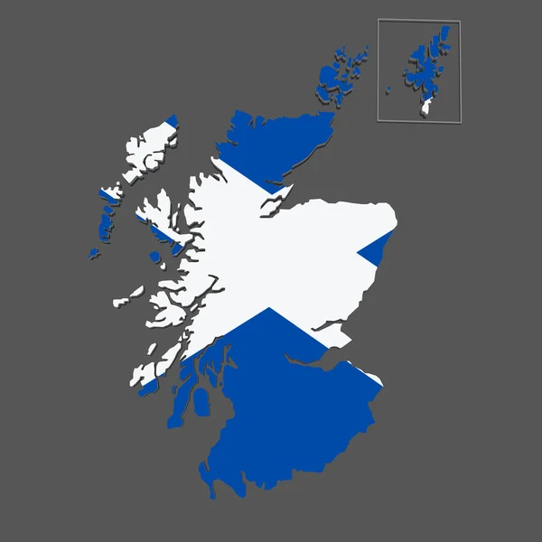 Karta över Skottland — Stockfoto