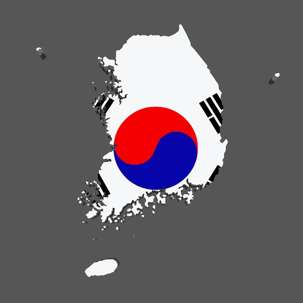 Map of South Korea — Stock Photo, Image