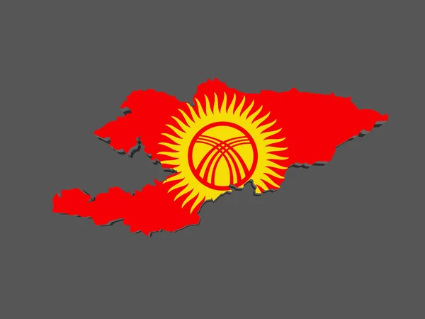 Kırgızistan Haritası — Stok fotoğraf