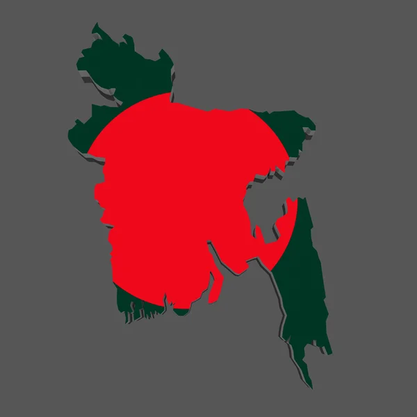 Χάρτης του Μπαγκλαντές — Φωτογραφία Αρχείου