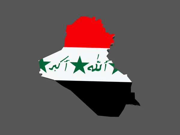 La mappa di Iraq — Foto Stock
