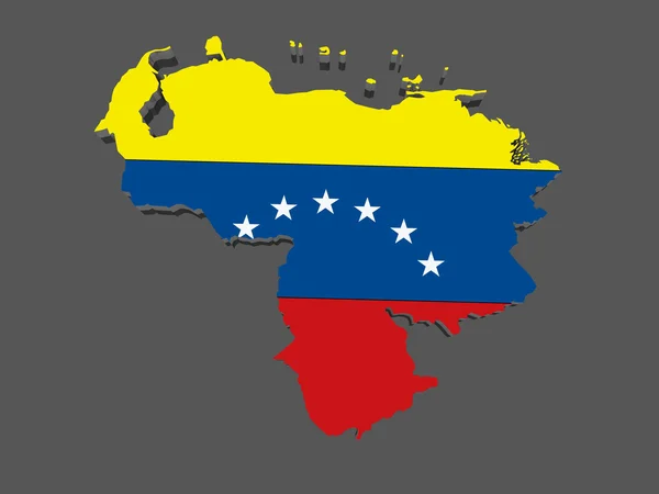 Karta över venezuela — Stockfoto
