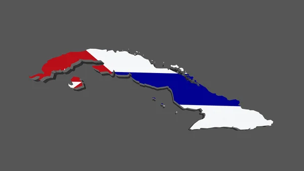 El mapa de Cuba —  Fotos de Stock