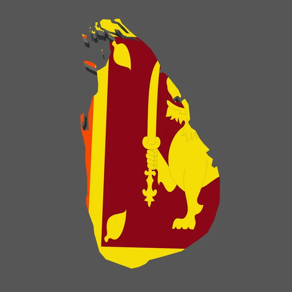 La mappa di Sri Lanka — Foto Stock