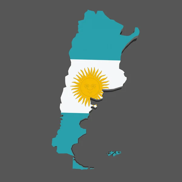 阿根廷的地图 — 图库照片