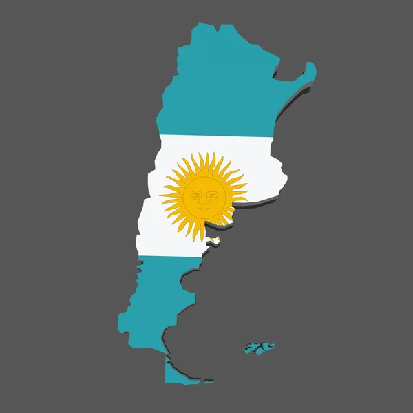 Mapa da Argentina — Fotografia de Stock