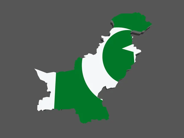 Карта Пакистану — стокове фото