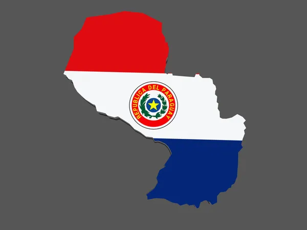 La mappa di Paraguay — Foto Stock