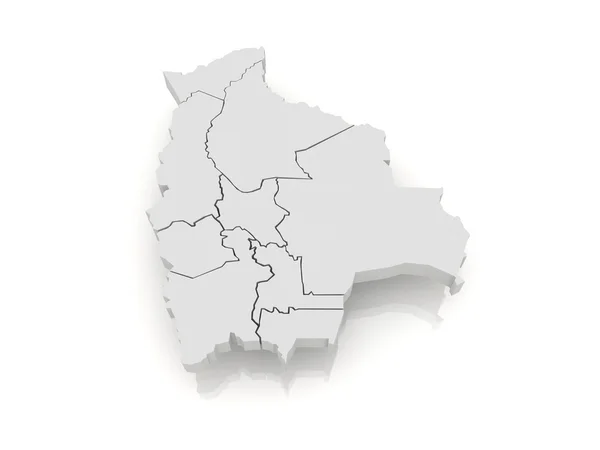 Карта Боливии — стоковое фото