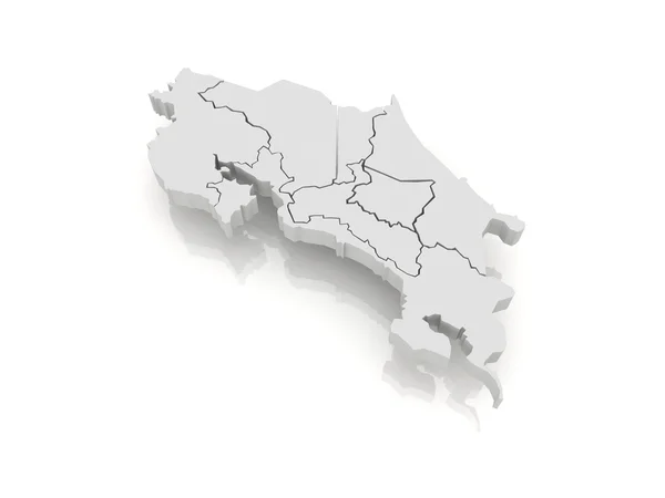 El mapa de Costa Rica. —  Fotos de Stock