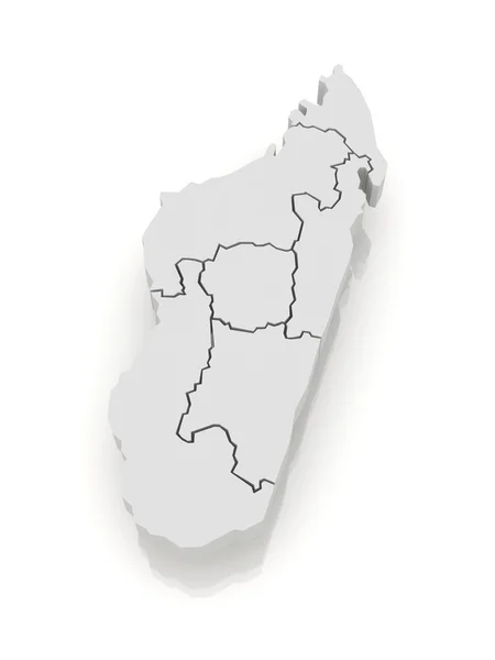 Mapa z Madagaskaru. — Stock fotografie