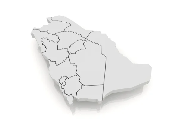 Kaart van Saoedi-Arabië. — Stockfoto