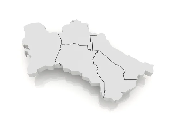 Karta över turkmenistan. — Stockfoto