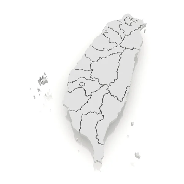 O mapa de Taiwan — Fotografia de Stock