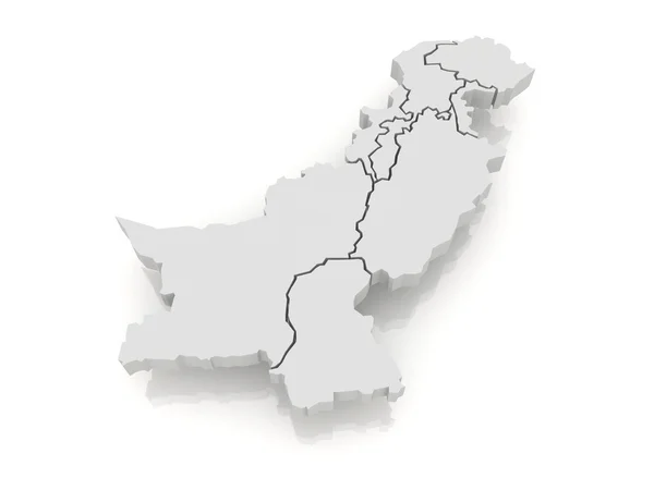 Mapa z Pákistánu — Stock fotografie