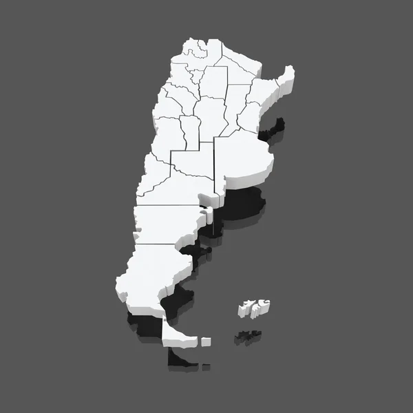 Kaart van Argentinië. — Stockfoto