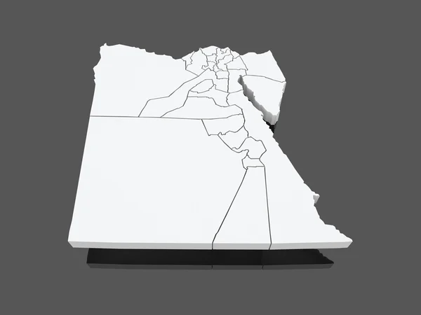 Karta över Egypten. — Stockfoto