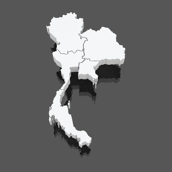 Mapa Thajska. — Stock fotografie