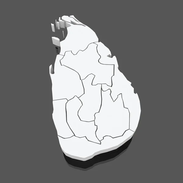 Карта Шри-Ланки. — стоковое фото