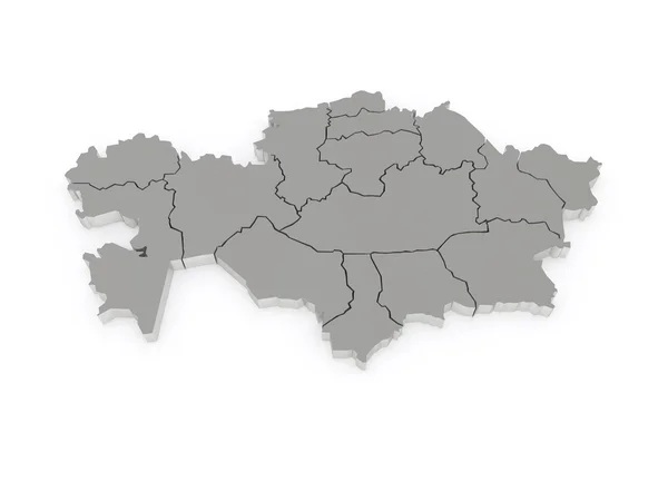 哈萨克斯坦的地图 — 图库照片