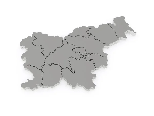 Map of Slovenia. — Stock Photo, Image