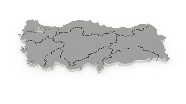 El mapa de Turquía. —  Fotos de Stock