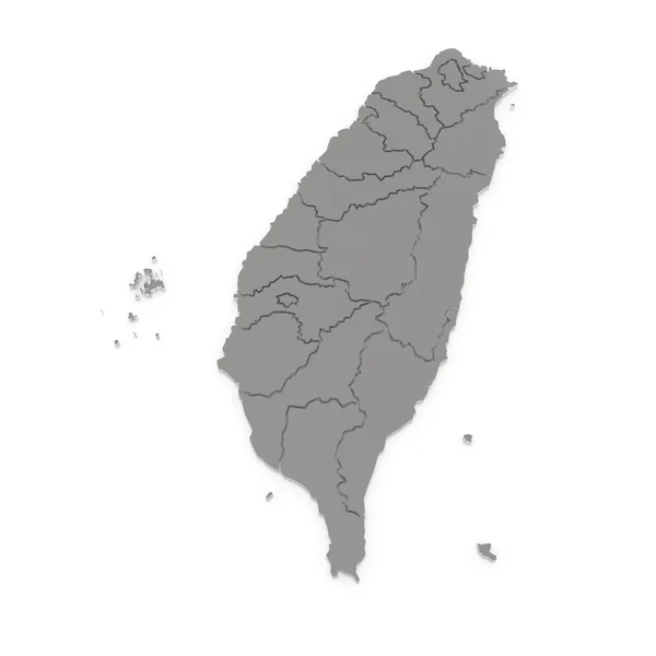 Карта Тайваню — стокове фото