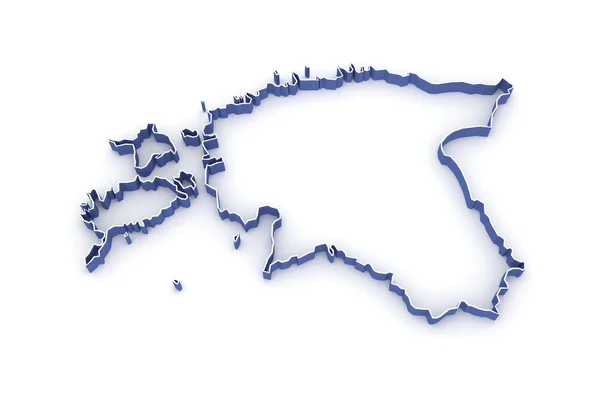Kaart van Estland. — Stockfoto