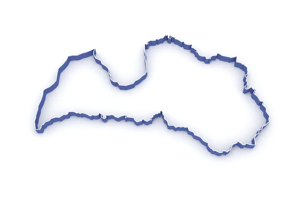 Karte von Lettland. — Stockfoto