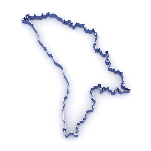 Mapa Mołdawii — Zdjęcie stockowe