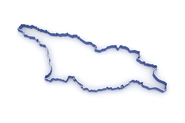 Kaart van Georgië. — Stockfoto