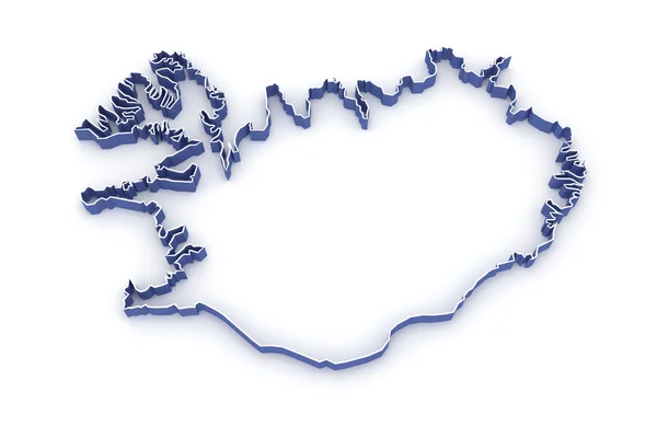 El mapa de Islandia . —  Fotos de Stock