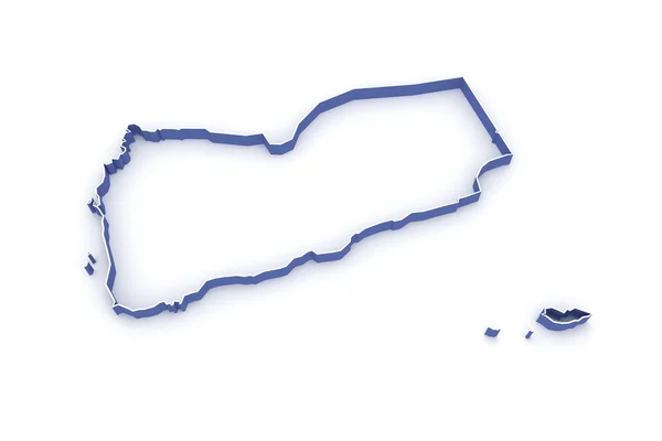 La mappa di Yemen . — Foto Stock