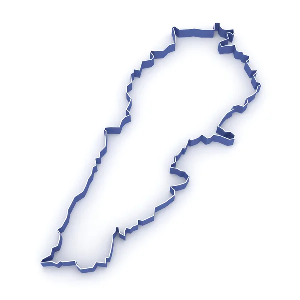 Mapa Libanonu. — Stock fotografie