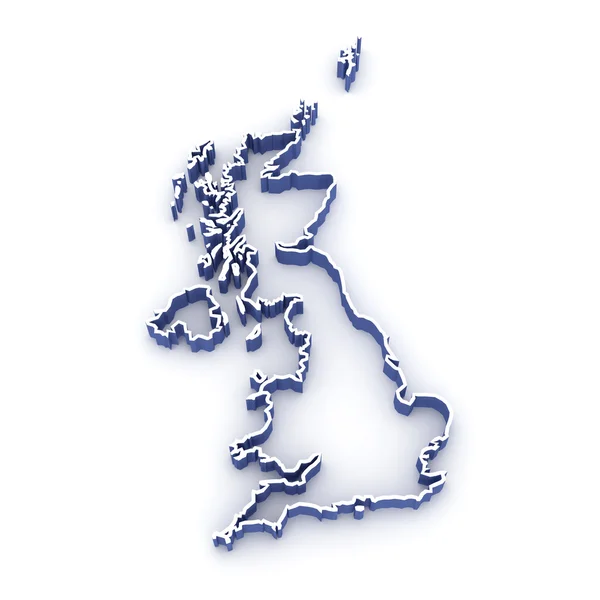 Mapa tridimensional da Inglaterra . — Fotografia de Stock