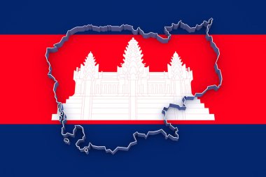 Kamboçya Haritası.