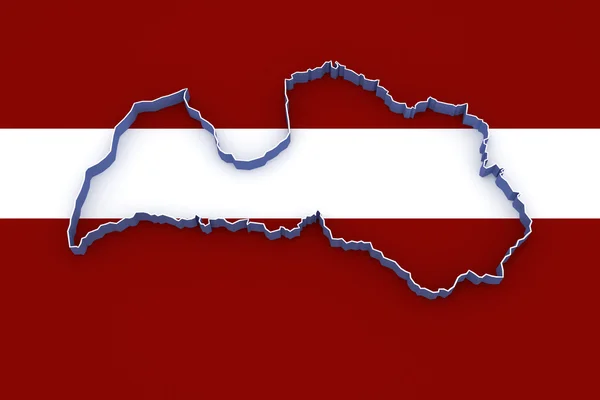 Map of Latvia. — Stock Photo, Image