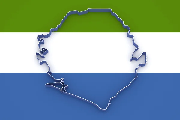 Map of Sierra Leone. — Stock Photo, Image