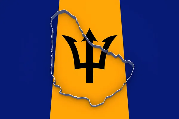 Karte von Barbados. — Stockfoto
