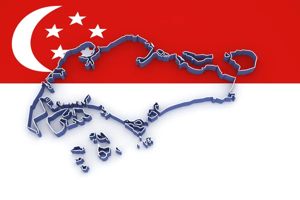 La mappa di Singapore — Foto Stock