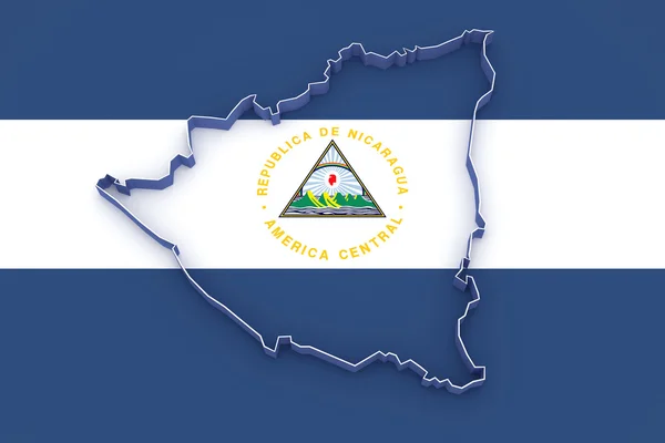 Karte von Nicaragua. — Stockfoto