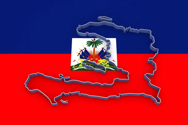 Karta över haiti. — Stockfoto