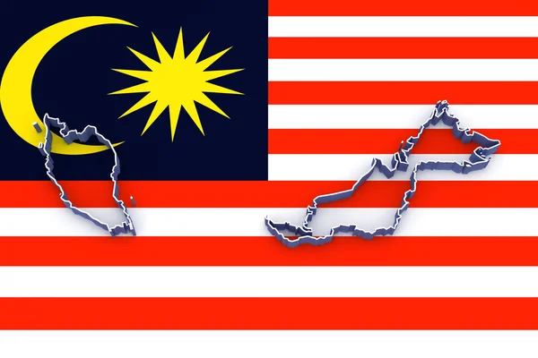 La mappa di Malaysia . — Foto Stock