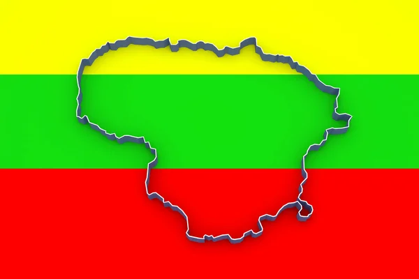 Litvanya Haritası. — Stok fotoğraf
