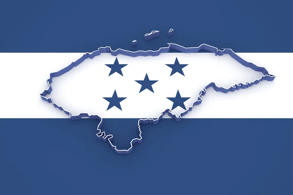 Mapa online de Honduras . —  Fotos de Stock
