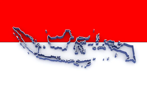 Endonezya haritası. — Stok fotoğraf