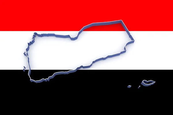 El mapa de Yemen — Foto de Stock