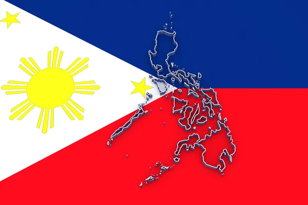 Karte der Philippinen. — Stockfoto