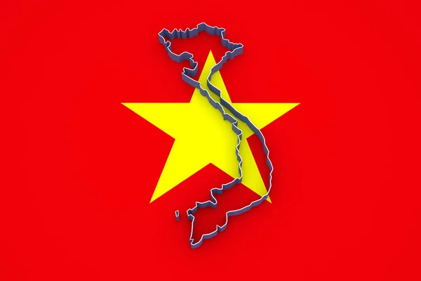 Karta över vietnam — Stockfoto