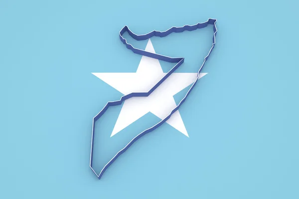 El mapa de Somalia . — Foto de Stock